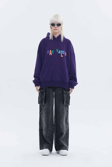 RAF VALOIS 22AW new IRIDESCENT loose hoodie