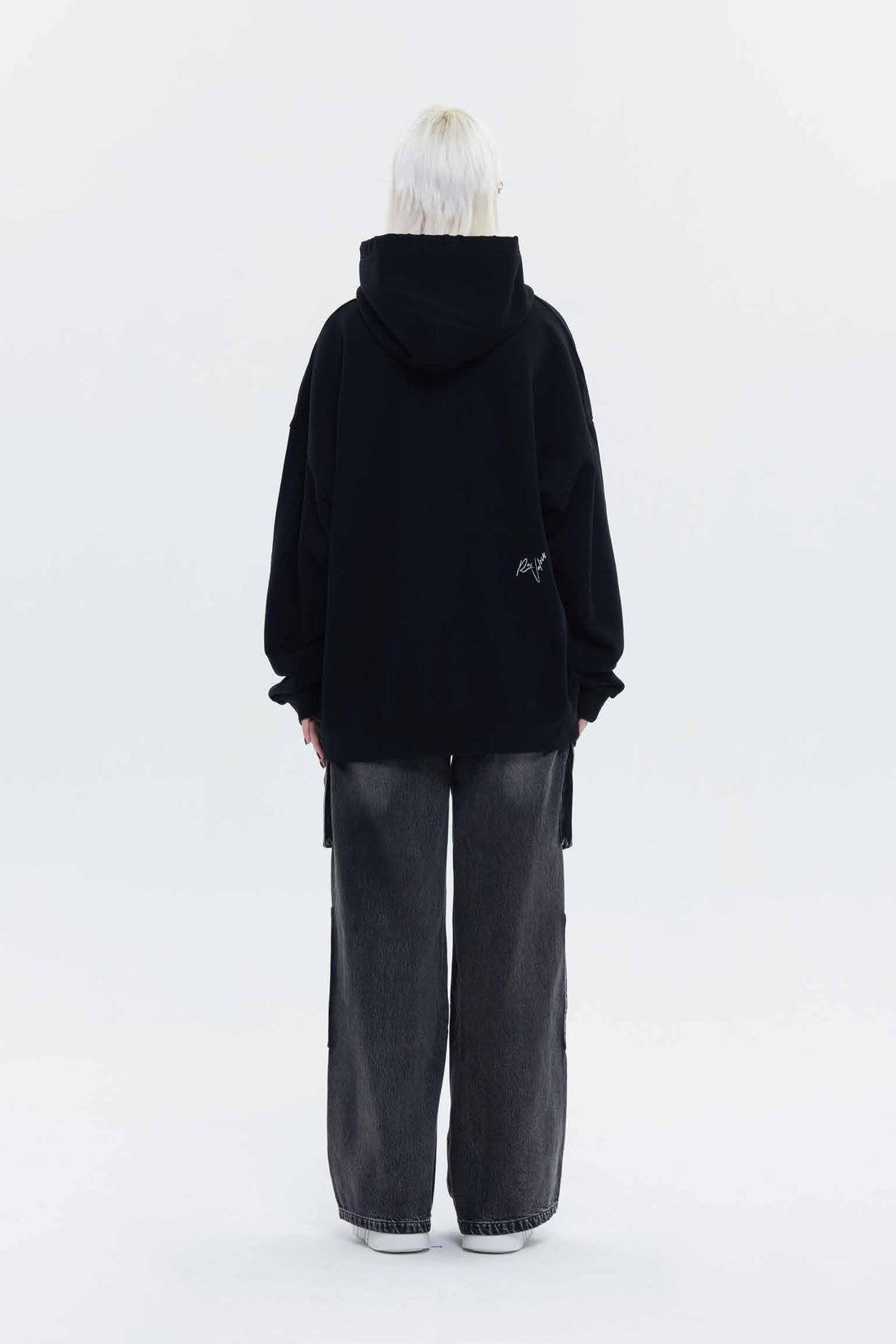 RAF VALOIS 22AW  SHADOW series EMBROIDERY loose hoodie