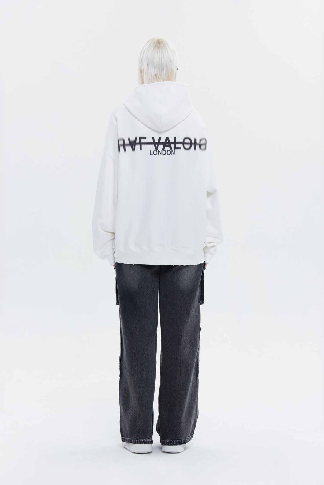 RAF VALOIS 22AW SHADOW series SLOGAN loose hoodie