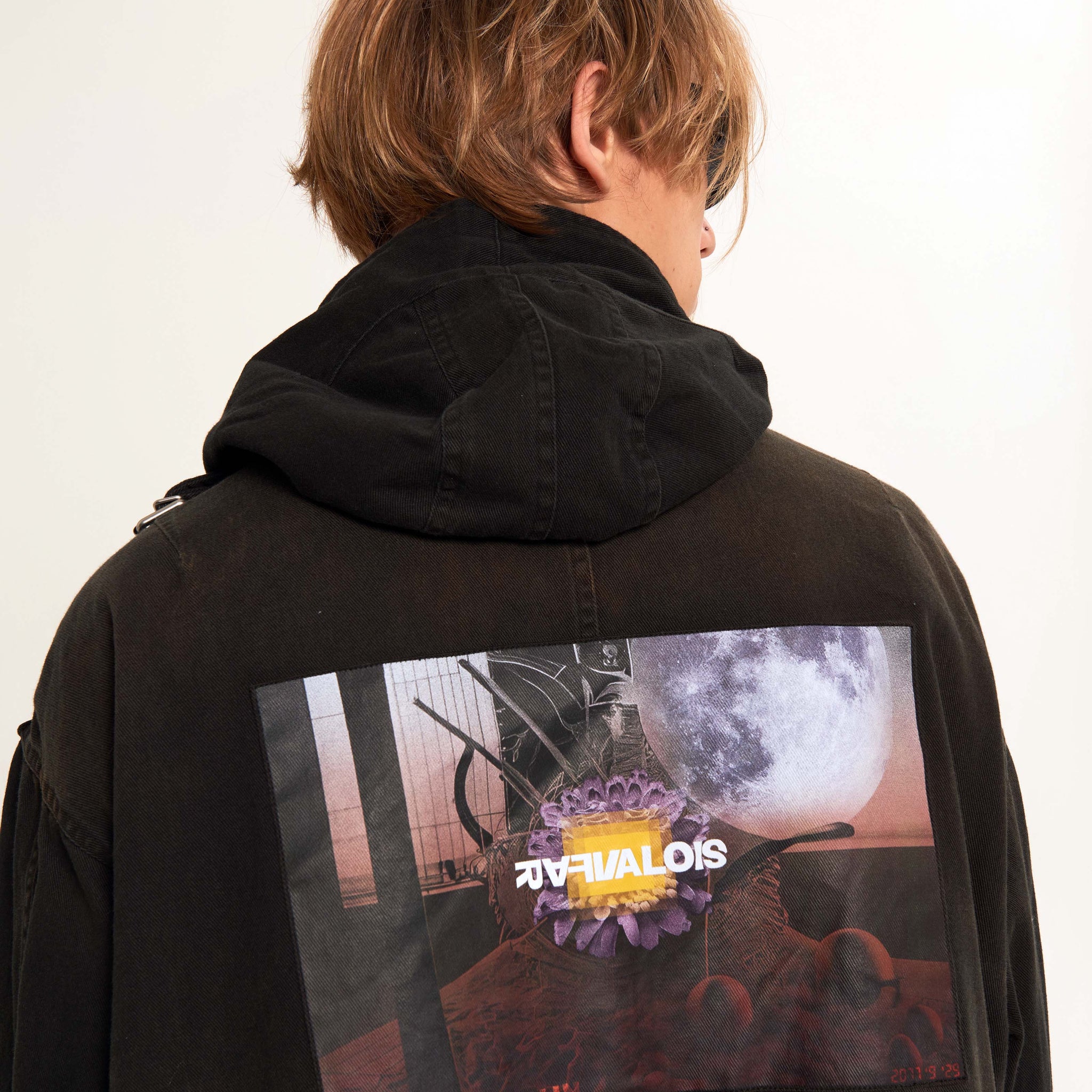 RAF VALOIS 23SS "PAIN" ruins print reflective LOGO coat